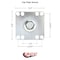 Service Caster Cooking Performance Group 359120-1100 Replacement Caster with Brake COO-SCC-20S514-PPUB-BLUE-TLB-TPU1 - alternate 4
